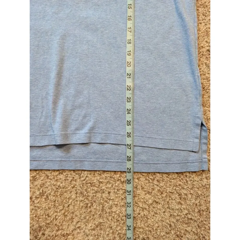 Polo Ralph Lauren Classic Fit Polo Shirt Men XL Light Blue Heather Cotton Pique